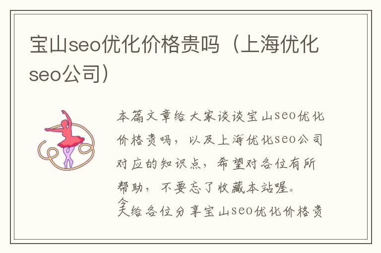 宝山seo优化价格贵吗(上海优化seo公司)
