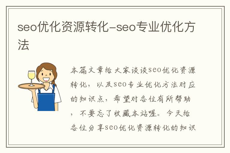 seo优化资源转化-seo专业优化方法