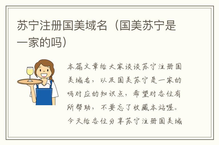 苏宁注册国美域名(国美苏宁是一家的吗)