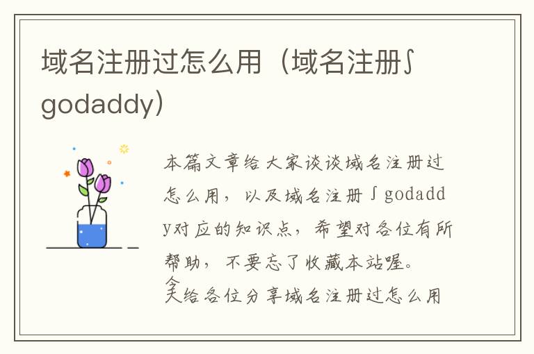 域名注册过怎么用(域名注册∫godaddy)