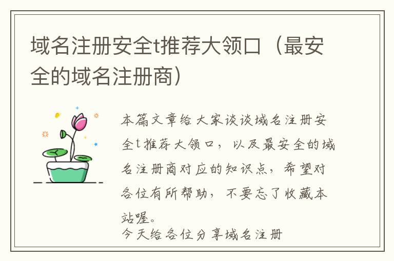 域名注册安全t推荐大领口(最安全的域名注册商)