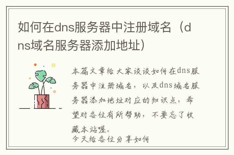 如何在dns服务器中注册域名(dns域名服务器添加地址)