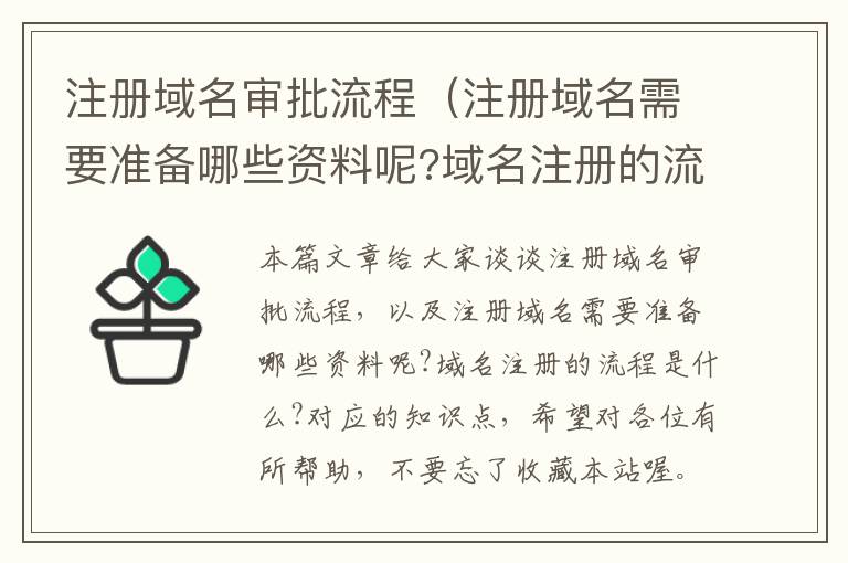注册域名审批流程(注册域名需要准备哪些资料呢?域名注册的流程是什么?)