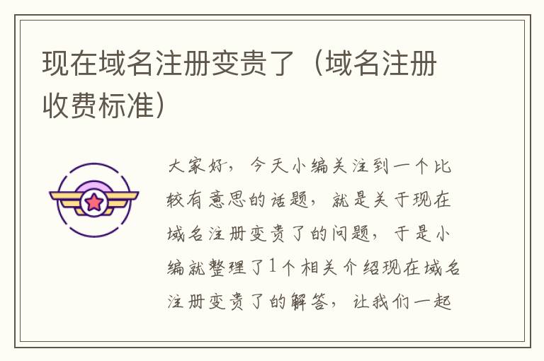 现在域名注册变贵了(域名注册收费标准)