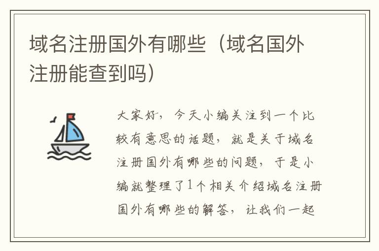 域名注册国外有哪些(域名国外注册能查到吗)