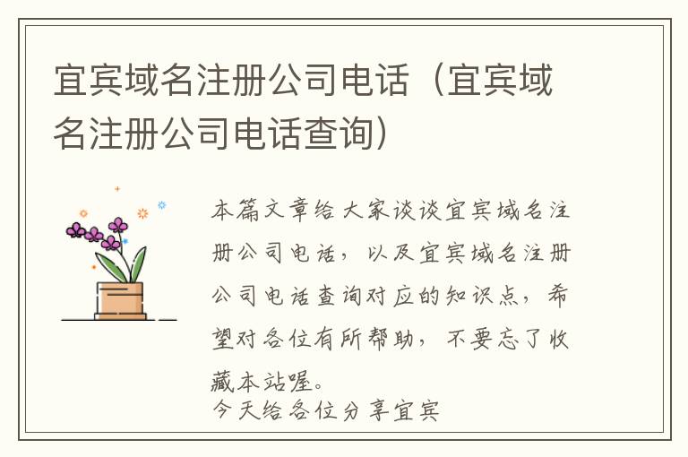 宜宾域名注册公司电话(宜宾域名注册公司电话查询)