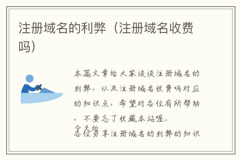 注册域名的利弊(注册域名收费吗)