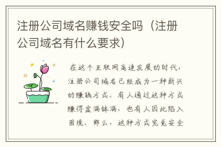 注册公司域名赚钱安全吗(注册公司域名有什么要求)