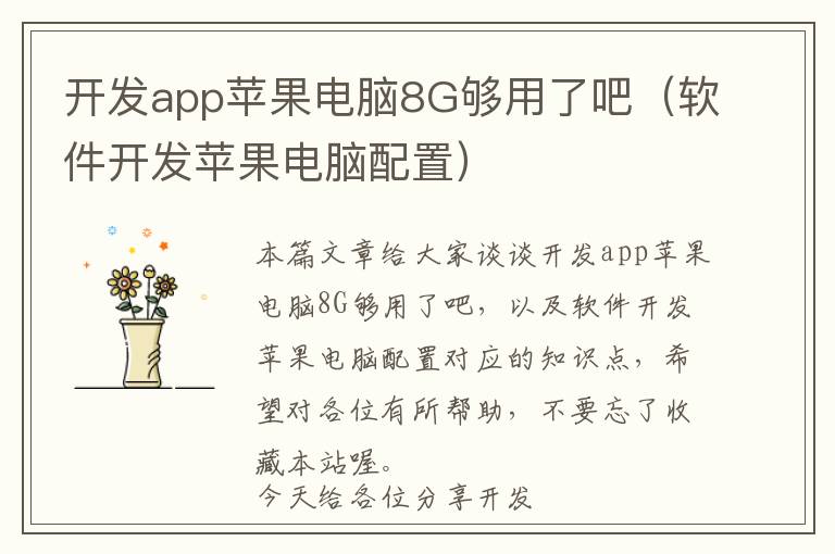 开发app苹果电脑8G够用了吧(软件开发苹果电脑配置)