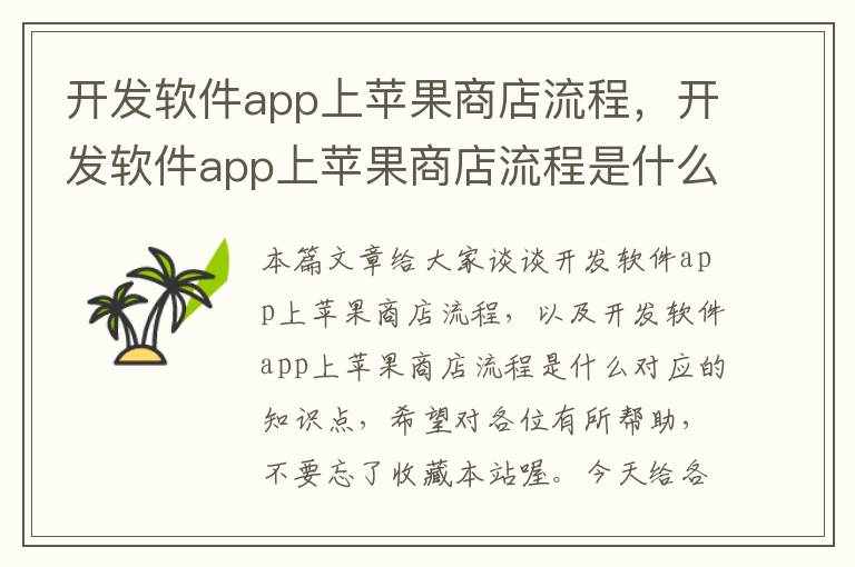 开发软件app上苹果商店流程,开发软件app上苹果商店流程是什么