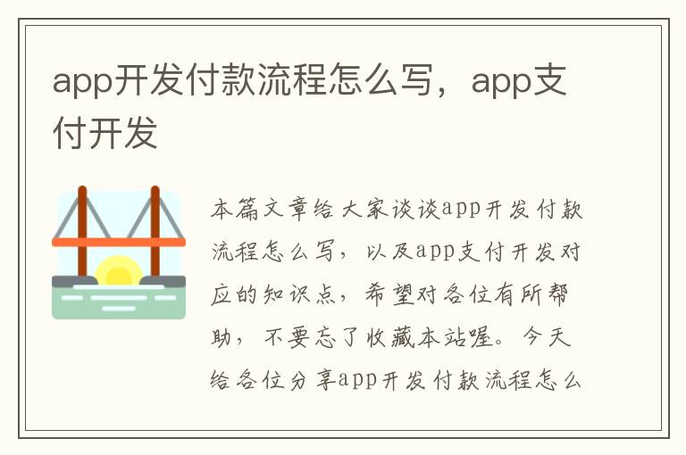 app开发付款流程怎么写,app支付开发