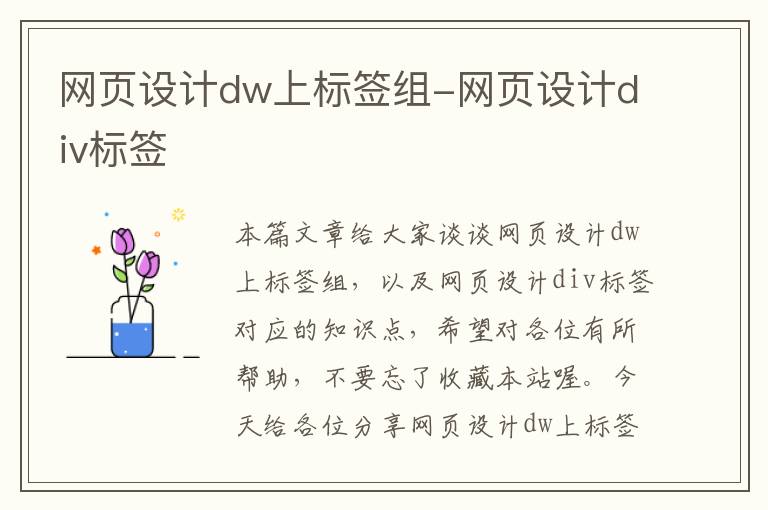 网页设计dw上标签组-网页设计div标签