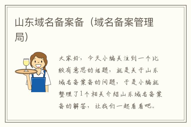 山东域名备案备(域名备案管理局)