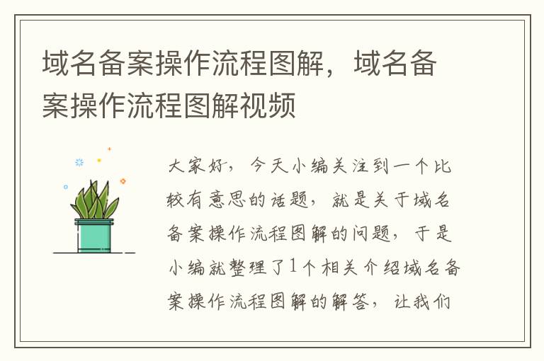 域名备案操作流程图解,域名备案操作流程图解视频