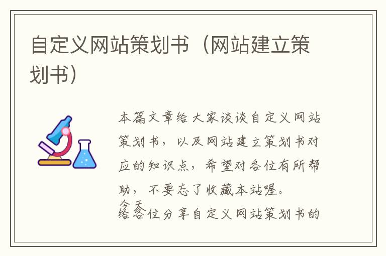 自定义网站策划书(网站建立策划书)