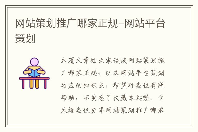 网站策划推广哪家正规-网站平台策划