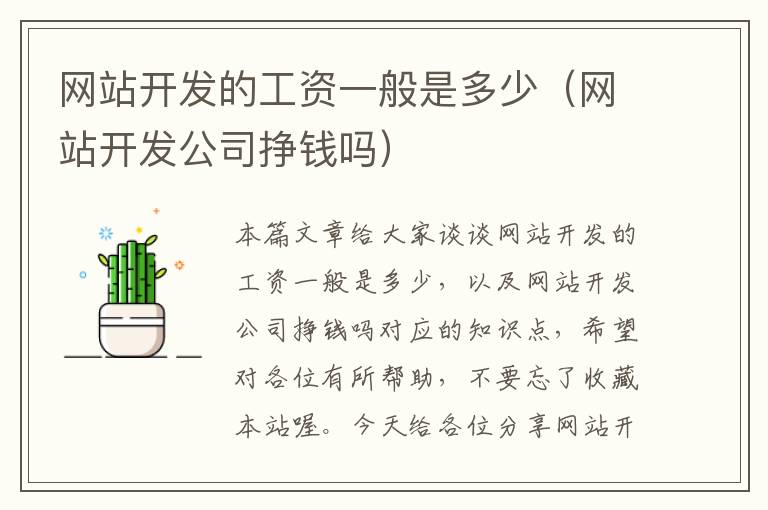 网站开发的工资一般是多少(网站开发公司挣钱吗)