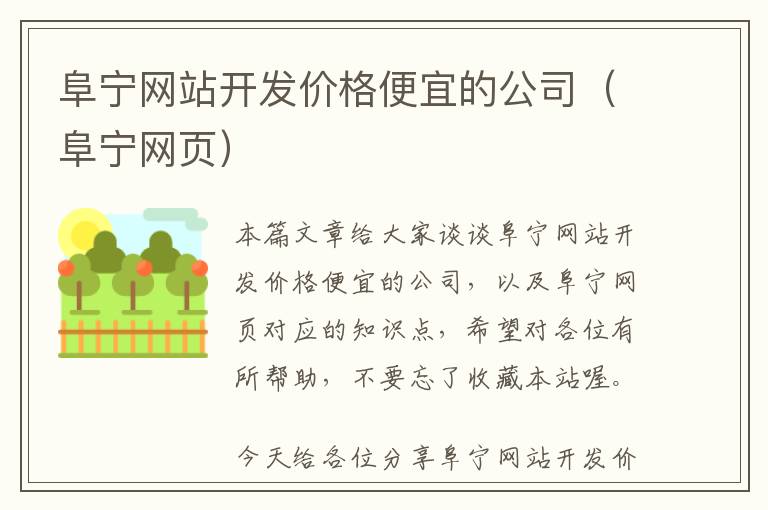 阜宁网站开发价格便宜的公司(阜宁网页)