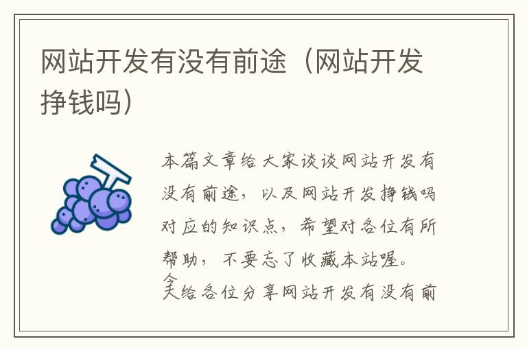 网站开发有没有前途(网站开发挣钱吗)