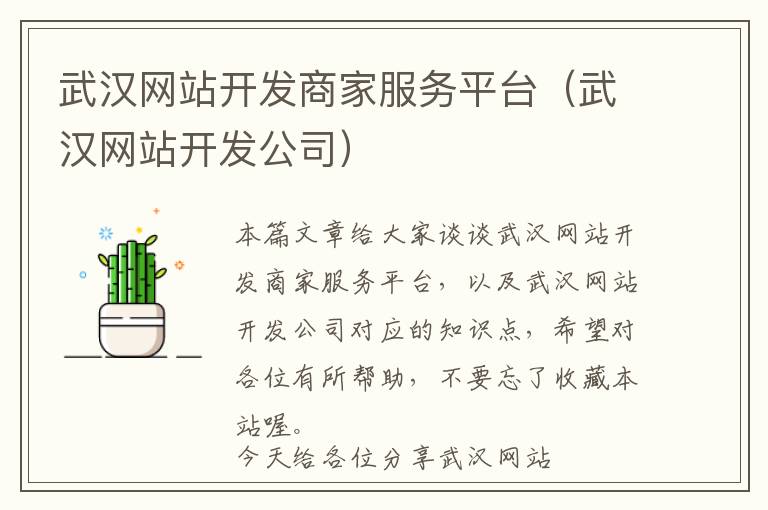 武汉网站开发商家服务平台(武汉网站开发公司)
