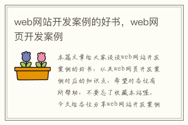 web网站开发案例的好书,web网页开发案例