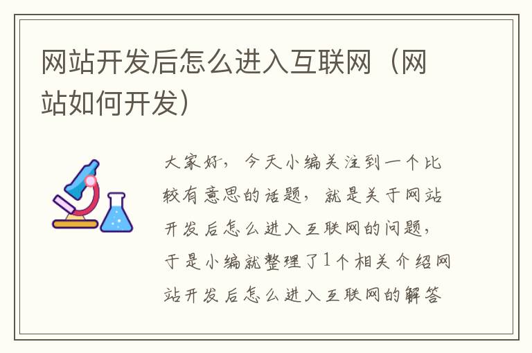 网站开发后怎么进入互联网(网站如何开发)