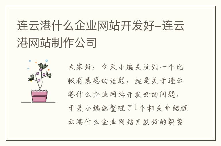 连云港什么企业网站开发好-连云港网站制作公司