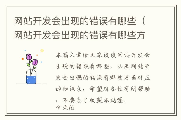 网站开发会出现的错误有哪些(网站开发会出现的错误有哪些方面)