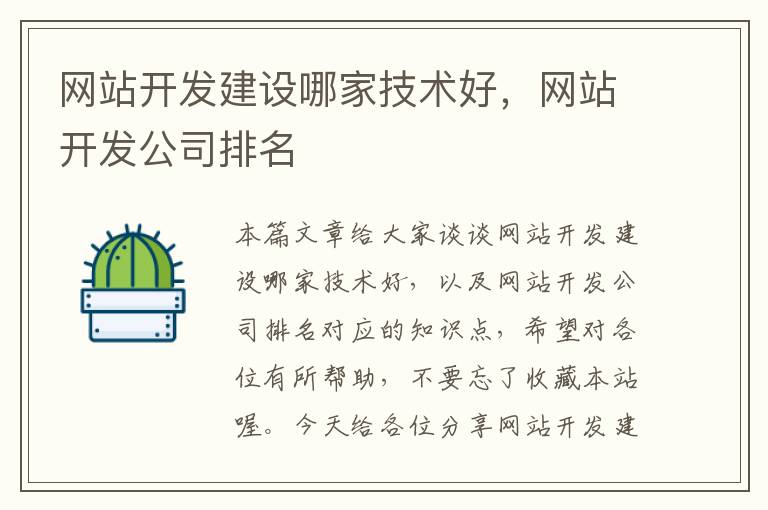 网站开发建设哪家技术好,网站开发公司排名