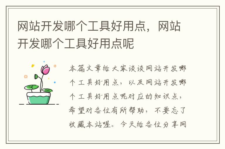 网站开发哪个工具好用点,网站开发哪个工具好用点呢