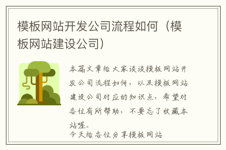 模板网站开发公司流程如何(模板网站建设公司)