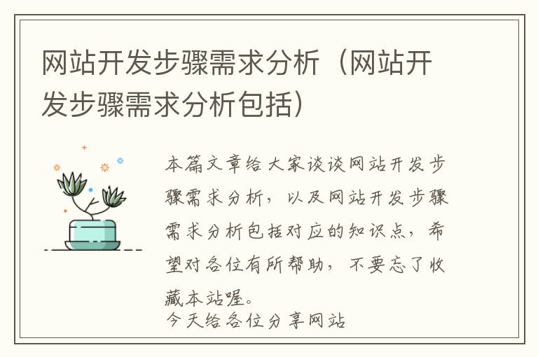 网站开发步骤需求分析(网站开发步骤需求分析包括)