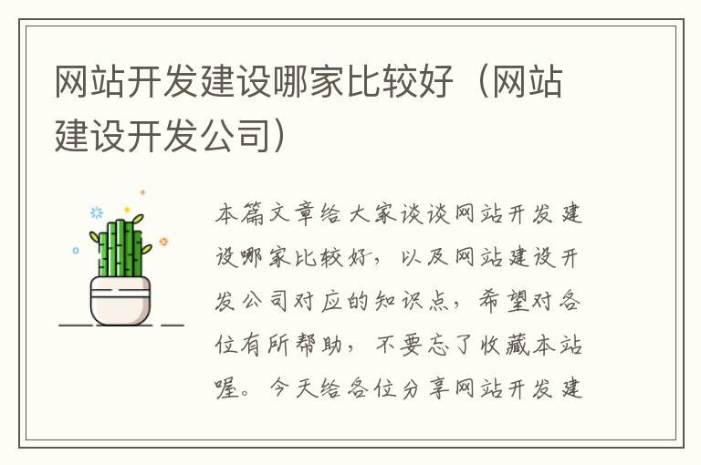 网站开发建设哪家比较好(网站建设开发公司)